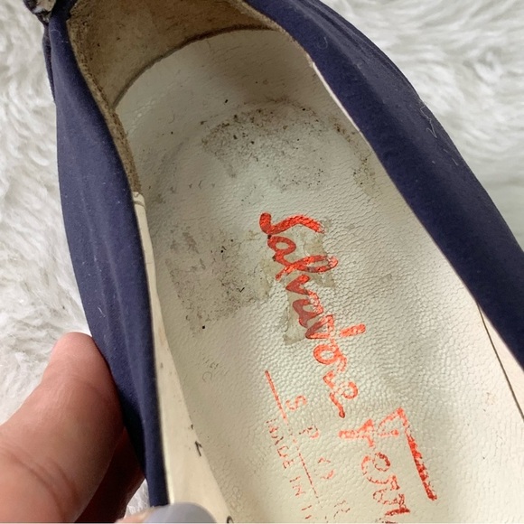 Salvatore Ferragamo Sport Blue Flats Size 7 1/2 AA - Picture 13 of 14